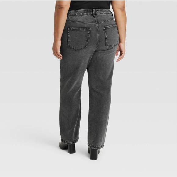 Women’s Ava & Viv high rise 90’s straight stretch no gap waistband  READ INFO - Picture 2 of 13